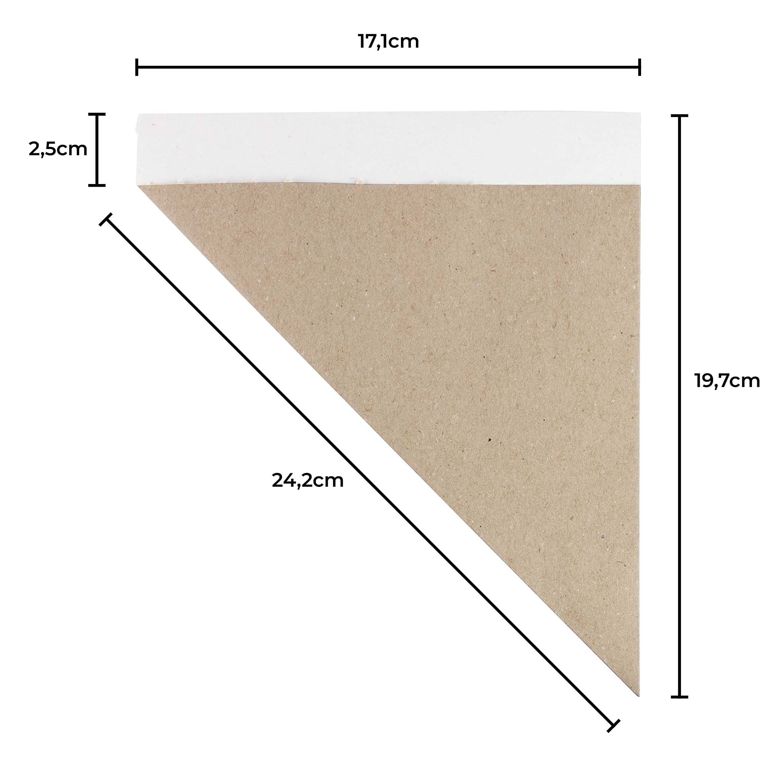 Extiff – Lote de 100 conos de cartón reciclados con marrones calientes o frutas secas o frescas, 100% reciclable, para eventos y bodas (cornet 17 x 24)