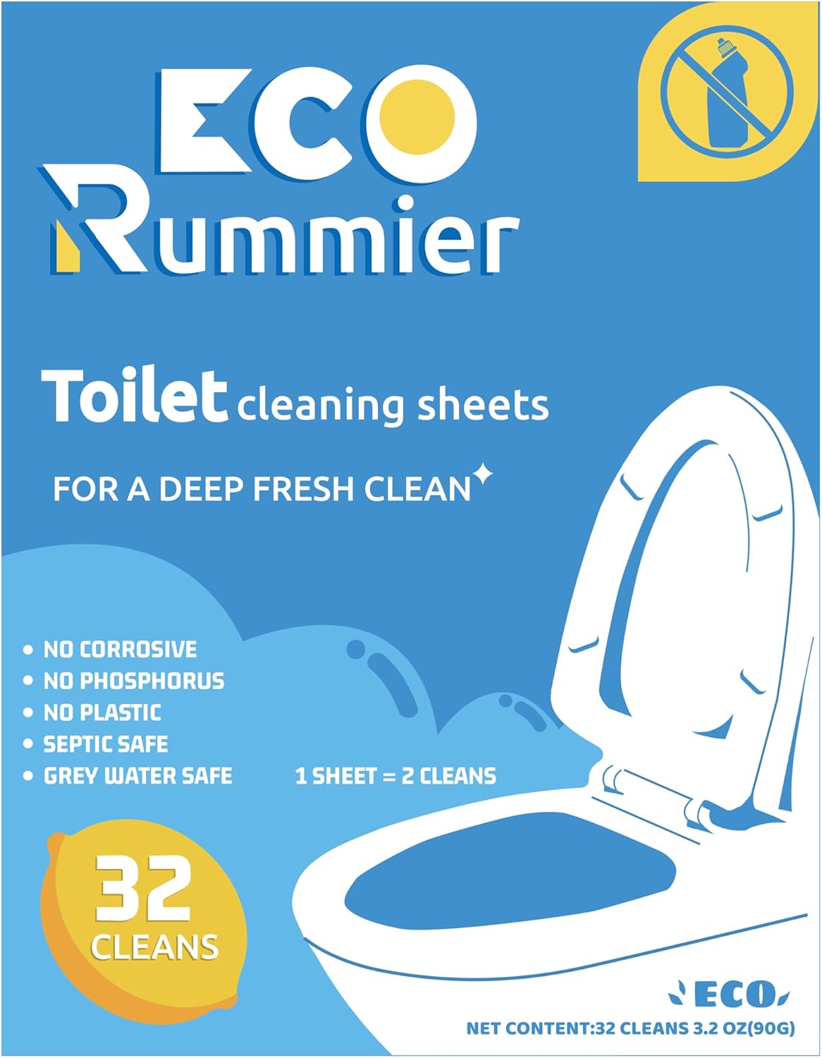 Ecorummier Toilet Bowl Cleaners EcoFriendly Toilet Bowl