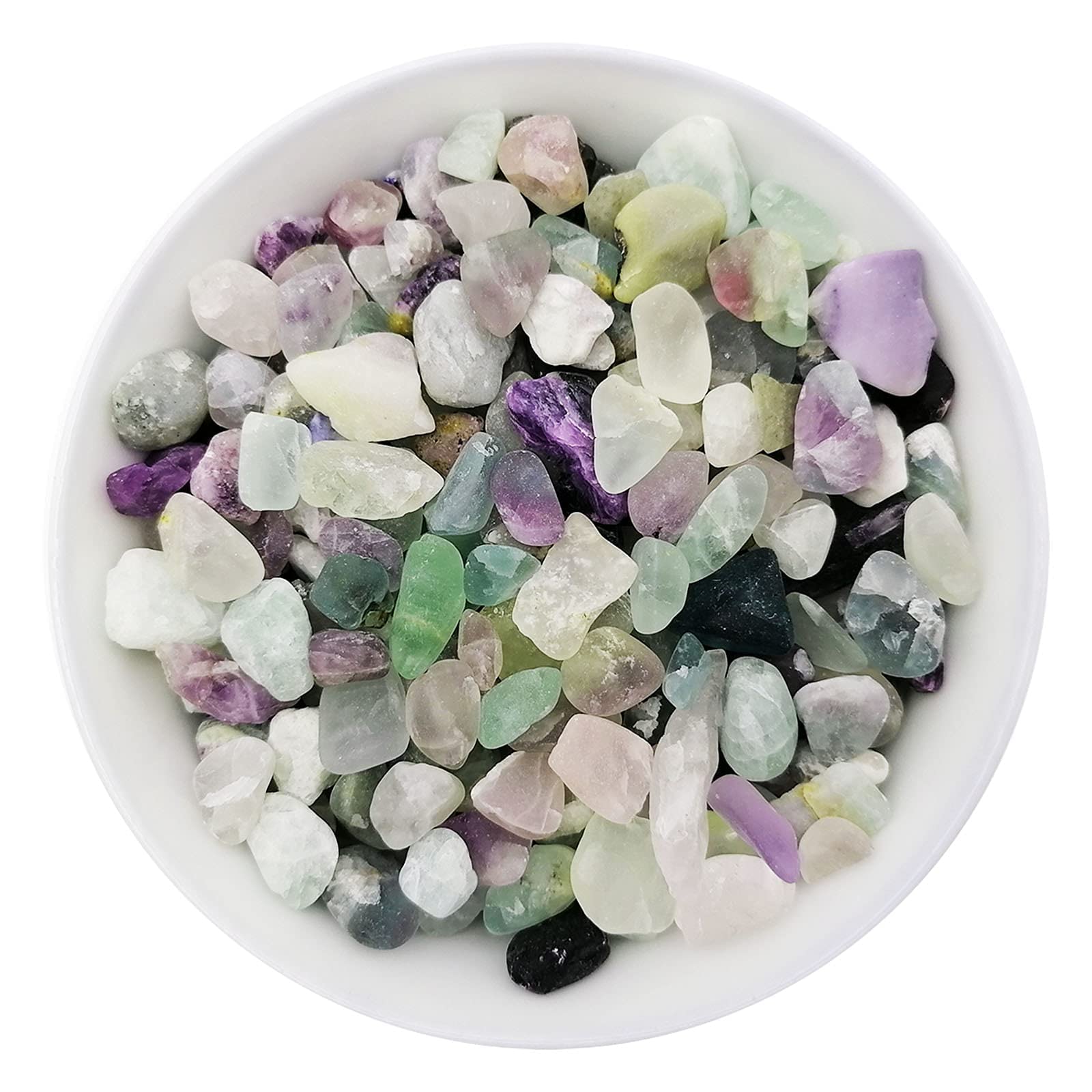 Alfykym335g Assorted Flourite Quartz Crystals Rocks Flourite Crushed Crystal Quartz Tumbled Rocks and Crystals