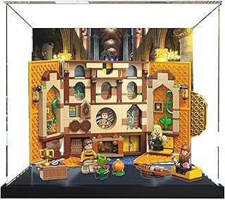 Acrylic Display Case for Lego Harry Potter Hufflepuff House Banner 76412 Model - Dustproof Anti-UV Storage Box - Collectors (Background)