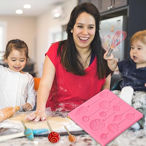 Miniatura 4 de Molde de silicona con colgante de bola de Navidad para decoración de tartas, moldes para cupcakes de Navidad, magdalenas de chocolate, magdalenas de