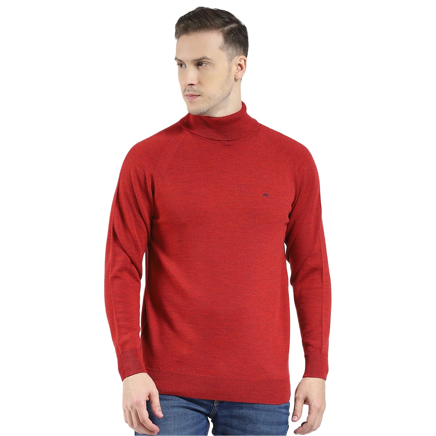 monte carlo Men's Wool Full Sleeves Sweater | high Neck | Regular Fit| Solid Pattern |Warm & Stylish Pullover Cardigan for Men-picture-42