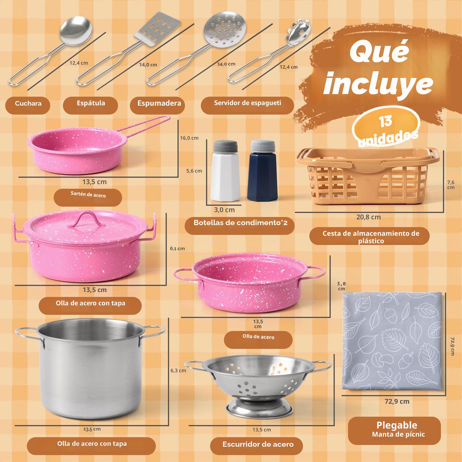 Veitch fairytals Accesorios & Utensilios de Cocina Juguetes, Menaje Olla Pequeños Cacharritos Cocinitas de Juguetes Metal para Infantil Cozinha Criança Brincar Niños 3 4 5 6 7 8 Años (Nuevo Rosado)
