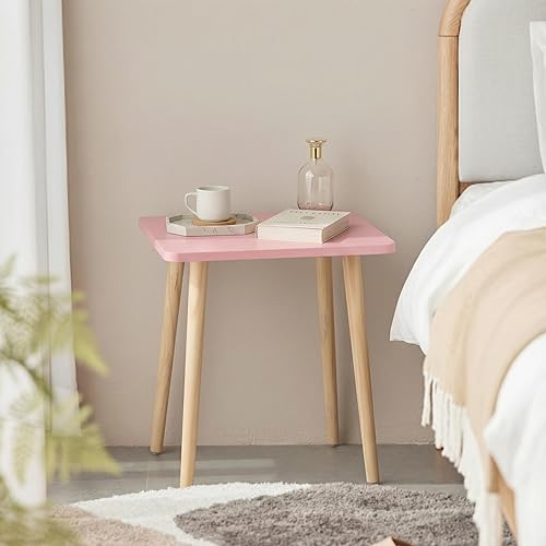 Miniatura 6 de FORAOFUR Mesa auxiliar, pequeña mesa auxiliar, mesa decorativa, sala de estar, dormitorio, balcón, oficina, mesa auxiliar moderna, mesita de noche,