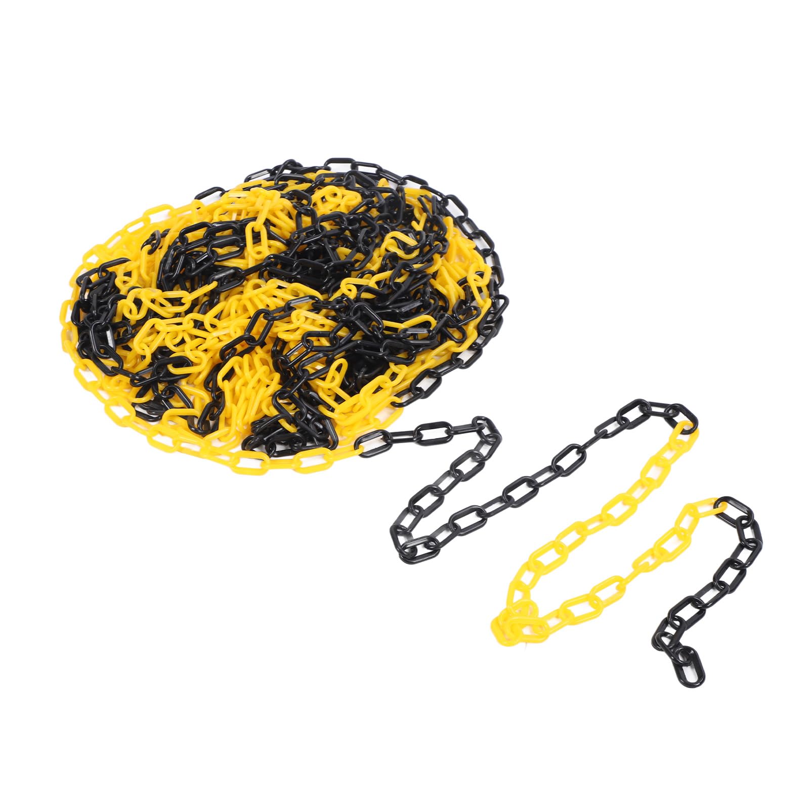 Respicefinem Traffic Chains 6Mm Diameter 25M Barriers Links for Gardens Parking Lots Road Control Red and White (Black Yellow)