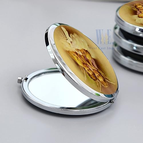 Miniatura 7 de WE Baby Guardian Angel (12 PCS) Grabado láser personalizado Mi Bautzio, bautismo, bautizo doble espejo Compacto Favores