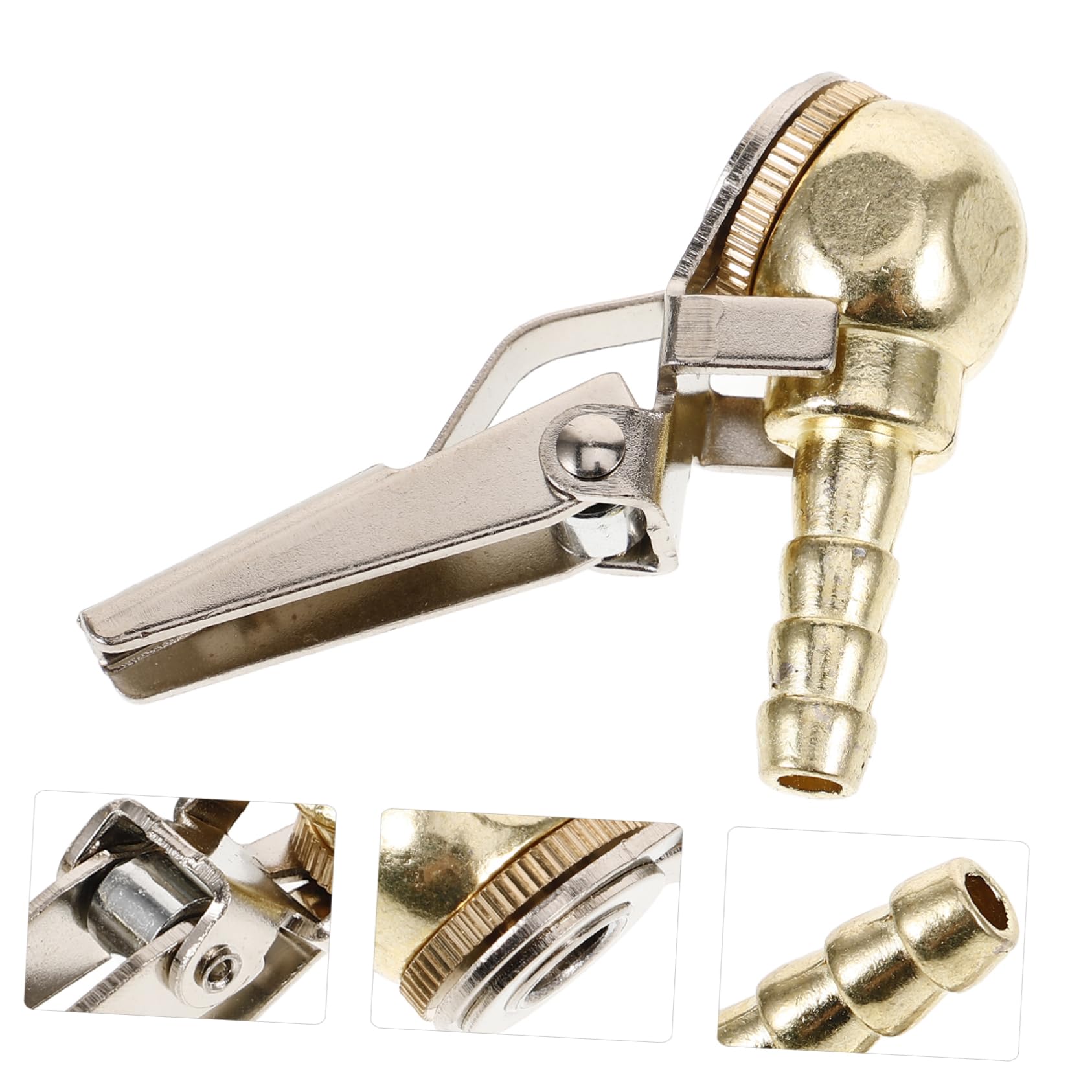 Mikinona 2pcs Tire Air Chuck Locking Inflator Hose Tool for Car Tires Lightweight Portable Compressor Accessory for Quick Inflation Emergencies Design for -Term Use