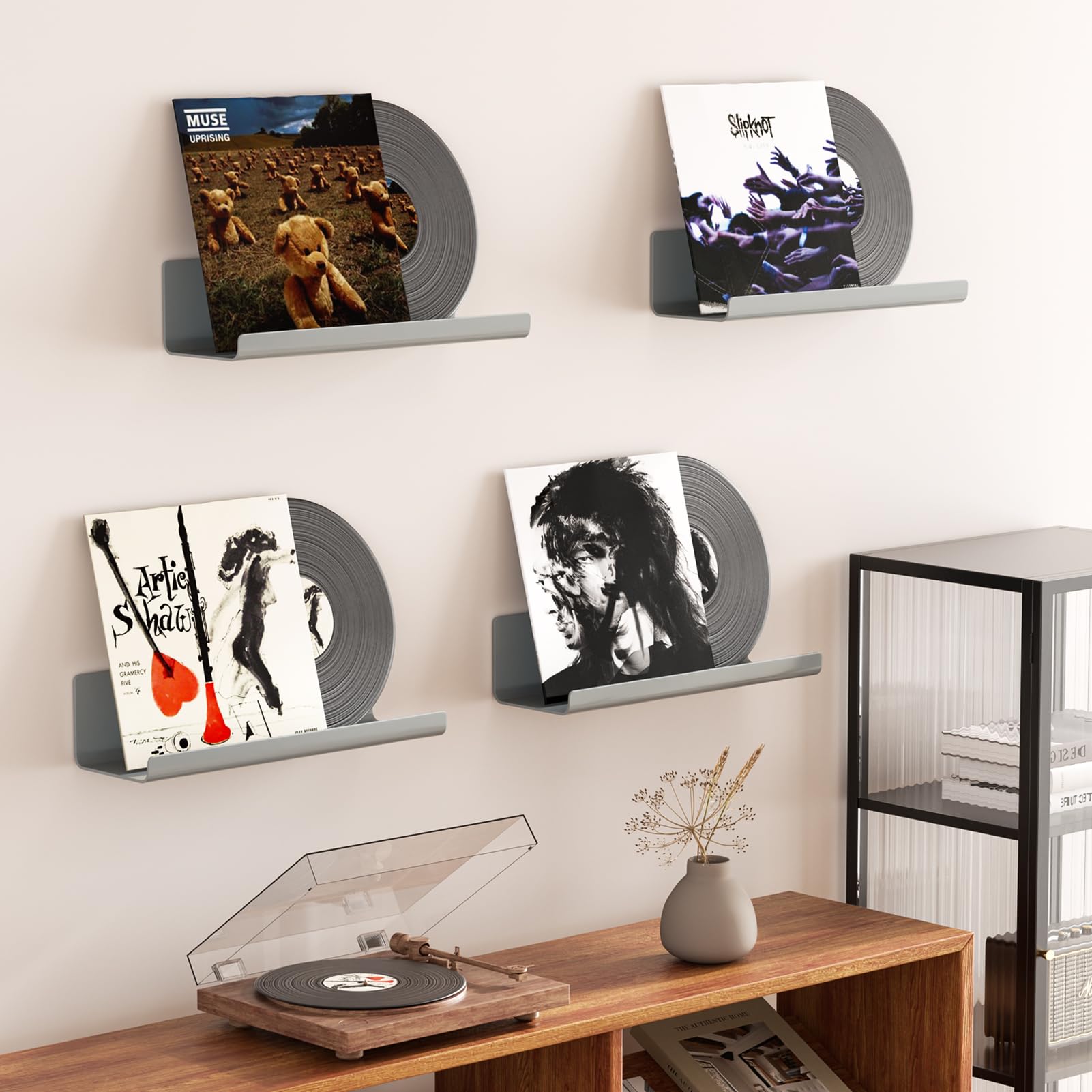 WELDUN Floating Shelves, Set of 2 Wall Mounted Shelf, Picture Ledge Display, Decorative Wall Shelves for Living Room Bedroom - Image 4