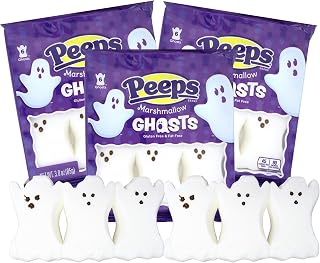 Ghost Marshmallow Halloween Assortment, Trick or Treating, Party Favors or Baking Decoration DIY (Pack of 3)