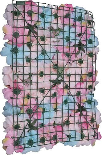 Miniatura 6 de DNYSYSJ 6 paneles de pared de flores paneles de decoración de pared de flores artificiales de 24 x 16 pulgadas para decoración de pared interior