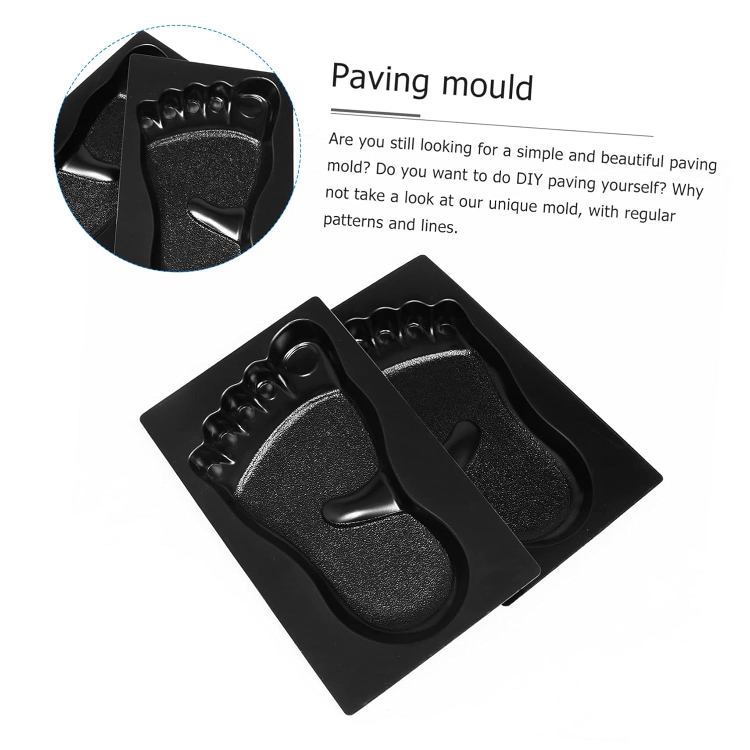 2pcs DIY Pavement Mold Plastic Path Maker for Walkways Garden Balcony and Patio Modeling Tool Paving Mould for Sidewalks and Trails