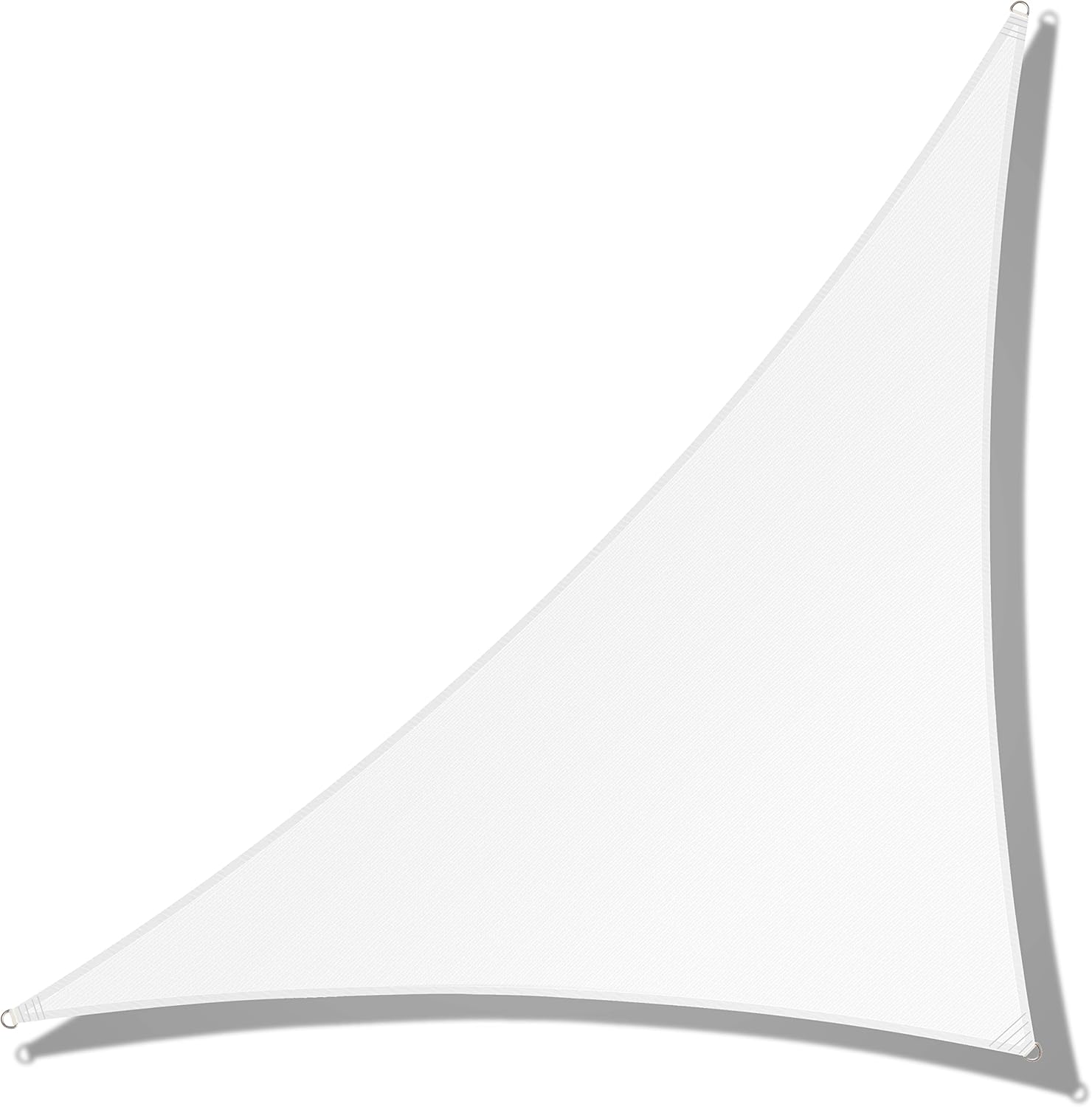 ShadeMart 20' x 20' x 28.3' White Right Triangle Sun Shade Sail UPF50 smTAPRT20 Canopy Fabric Cloth Screen, Water Air Permeable & UV Block, Heavy Duty, Carport Patio Outdoor - (We Customize Size)