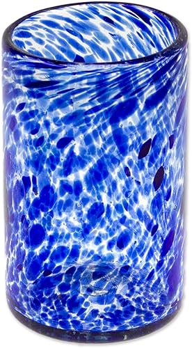 NOVICA Confetti Festival Blown Glass Tumbler - Thumbnail 3