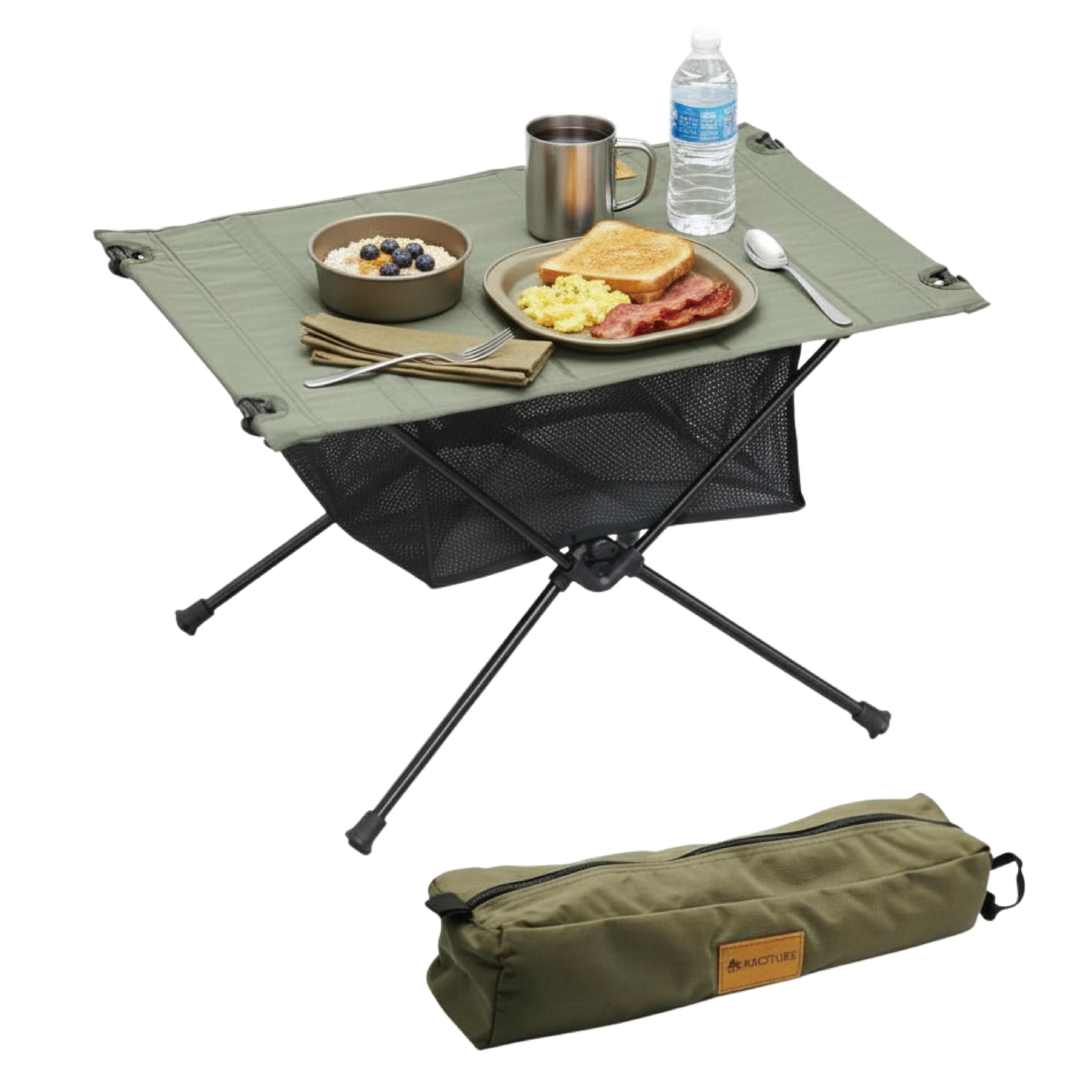 NACETURE Ultralight Backpacking Table - Collapsible Camping Table with Storage Mesh for Camping Gear, Hiking and Mountaineering (Green)