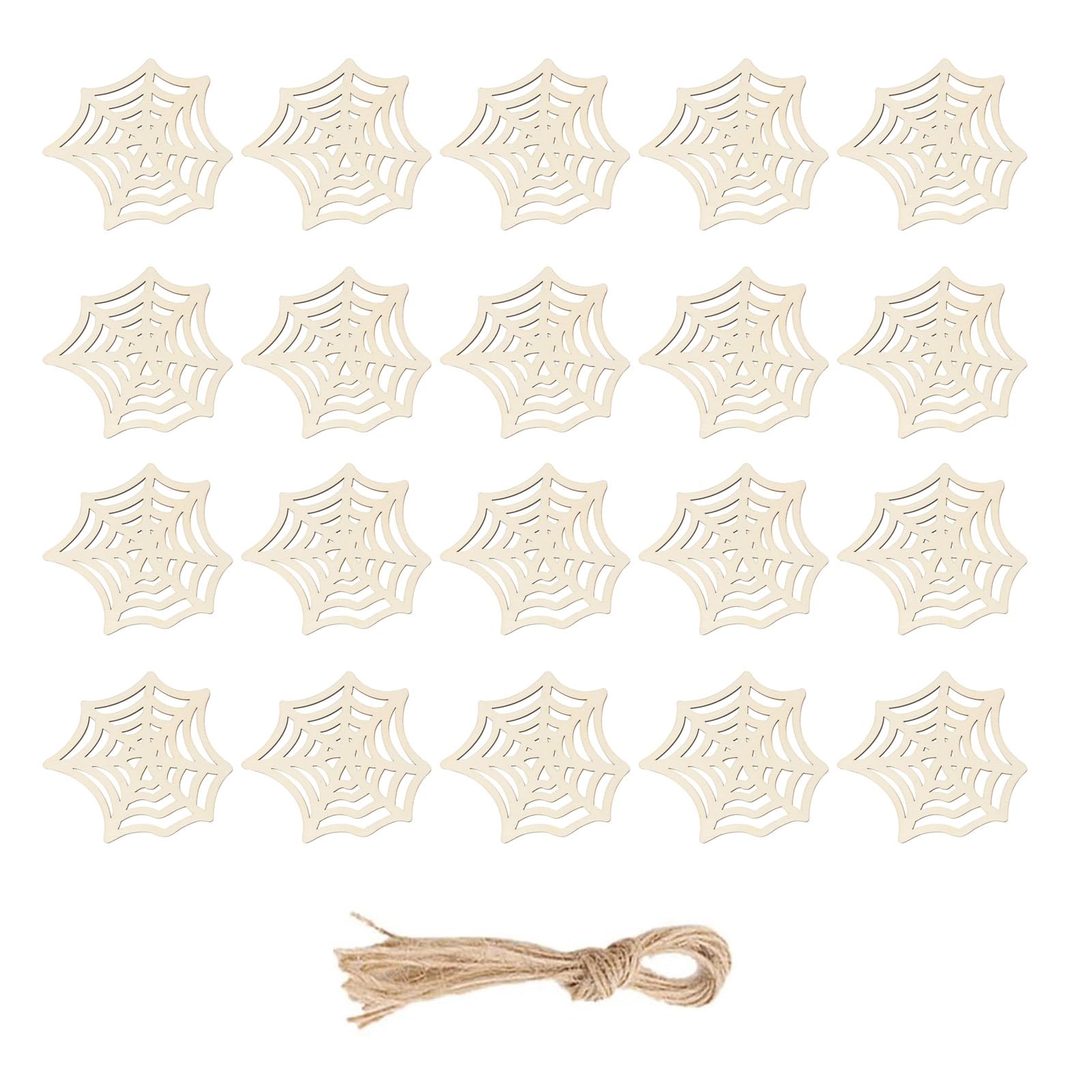 Msioytog 20PCS Wood Hanging Halloweens Decorations Easy Assembly Holiday Craft Project for Kids Adults Halloweens Hanging