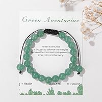 Vista 3 de Healing Crystal Bracelet for Women 8mm Natural Stone Crystal Beaded Bracelets Adjustable Handmade Gemstone Bracelet Healing Jewelry Mother's Day