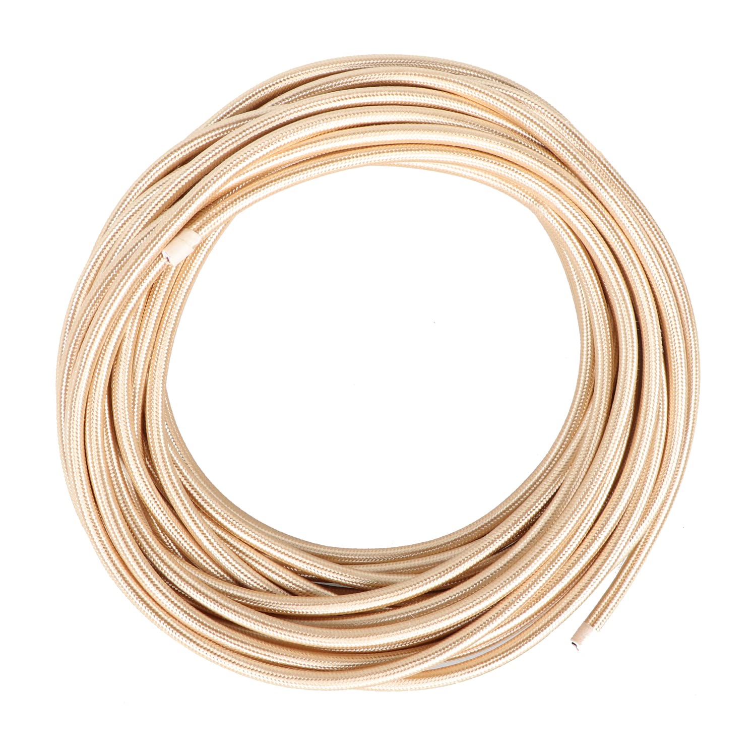 Helunsi 32.8ft Cloth Covered Lamp Cord, 18 AWG 2 Conductor Beige