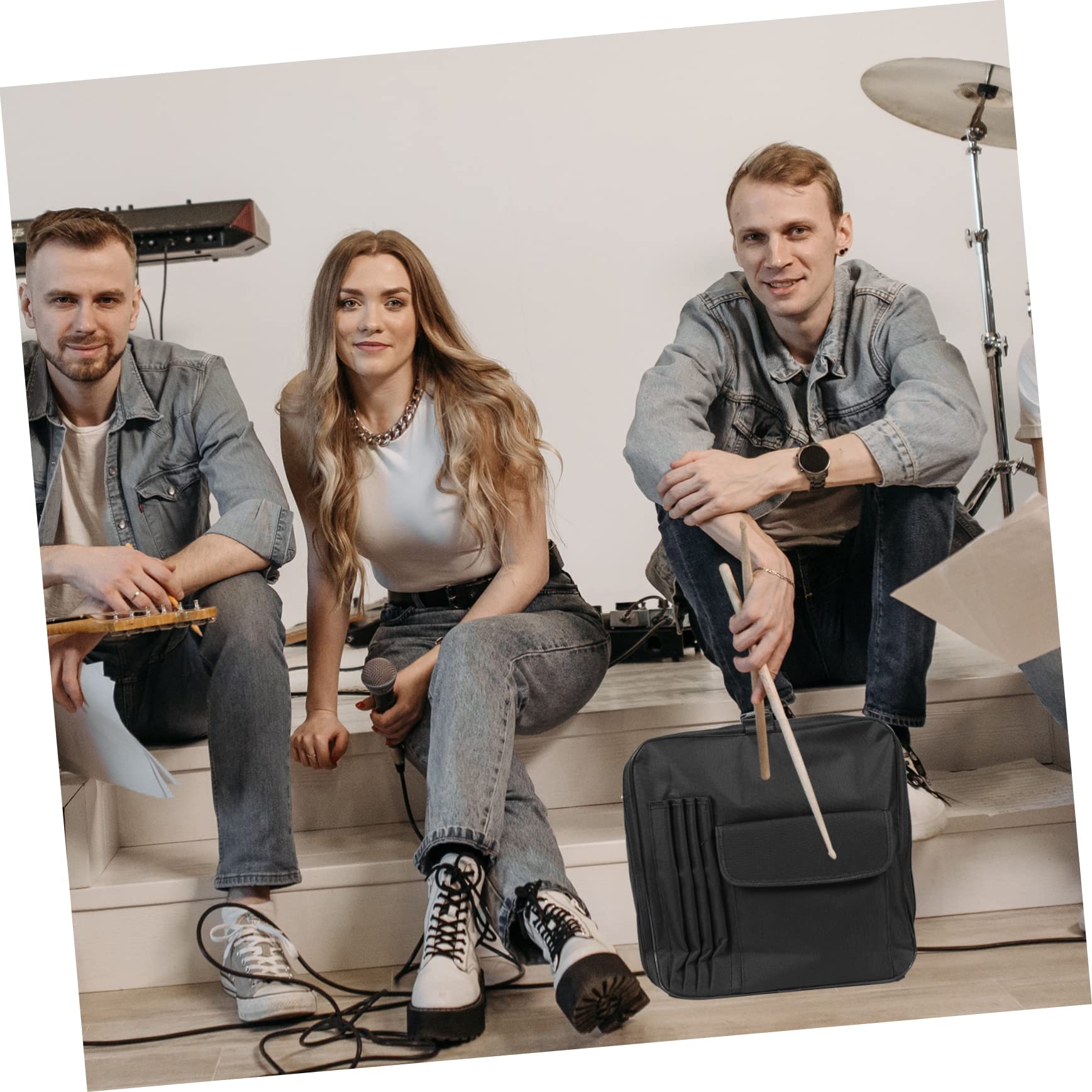 BESPORTBLE Snare Drum Backpack Oxford Cloth Drum Shoulder Bag Drummer Backpack for Padded Protection