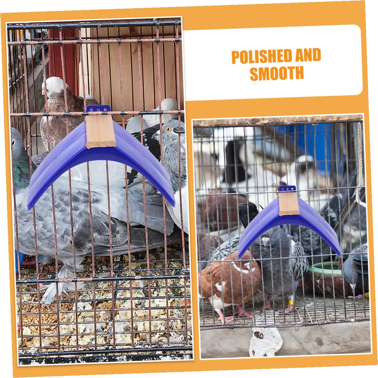 Toyvian Soporte para Palomas de Madera y PP, Juego de 10 Perchas Multifuncionales para Descanso y Comodidad de Pájaros y Loros en Exterior