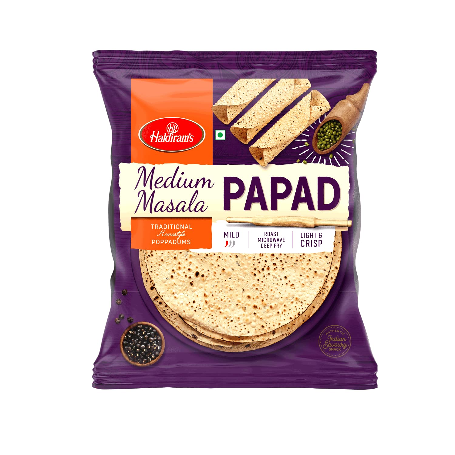 Haldiram's Medium Masala Papad, 200 Gm