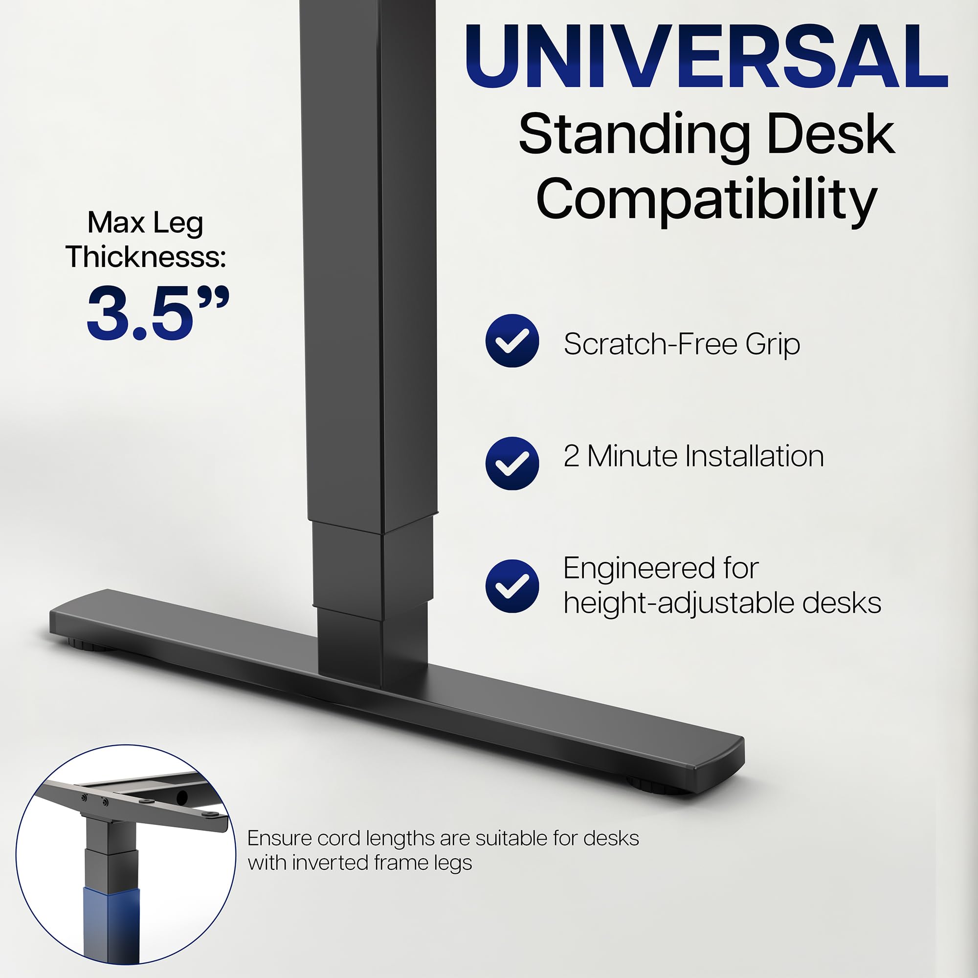 VIVO MOUNT-PC01C Support de PC réglable à clipser sous le bureau, support pour unité centrale avec installation sans outil, noir