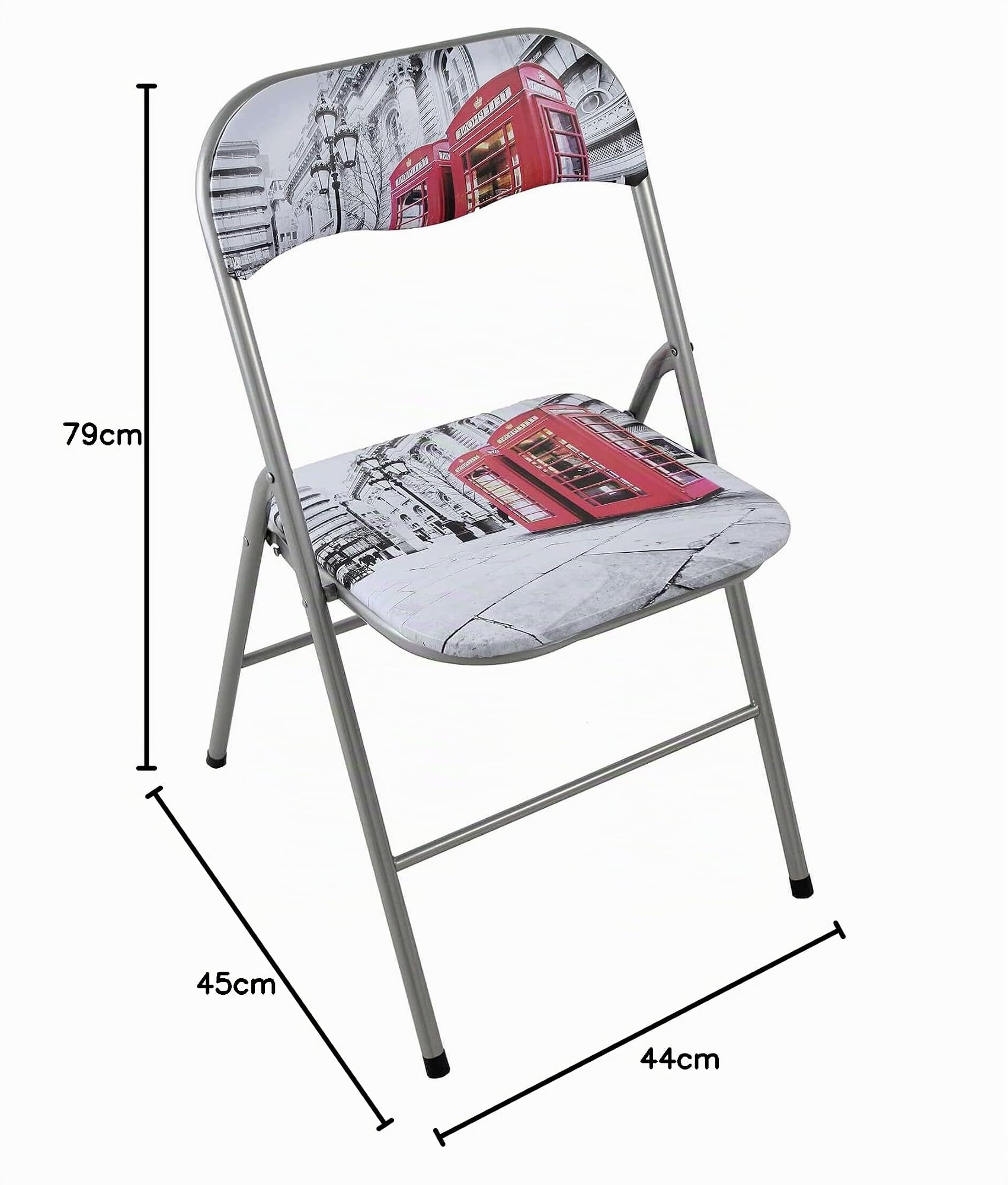 MilaniHome.it - Set di 4 Sedie Slim Pieghevoli Londra di Design con Comoda Imbottitura nella Seduta per Ospiti, Ufficio, Casadi coloreLondra