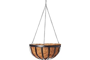 Garden Products CB42 12&quot; Solstice Round Kelendle Hanging Basket, Black