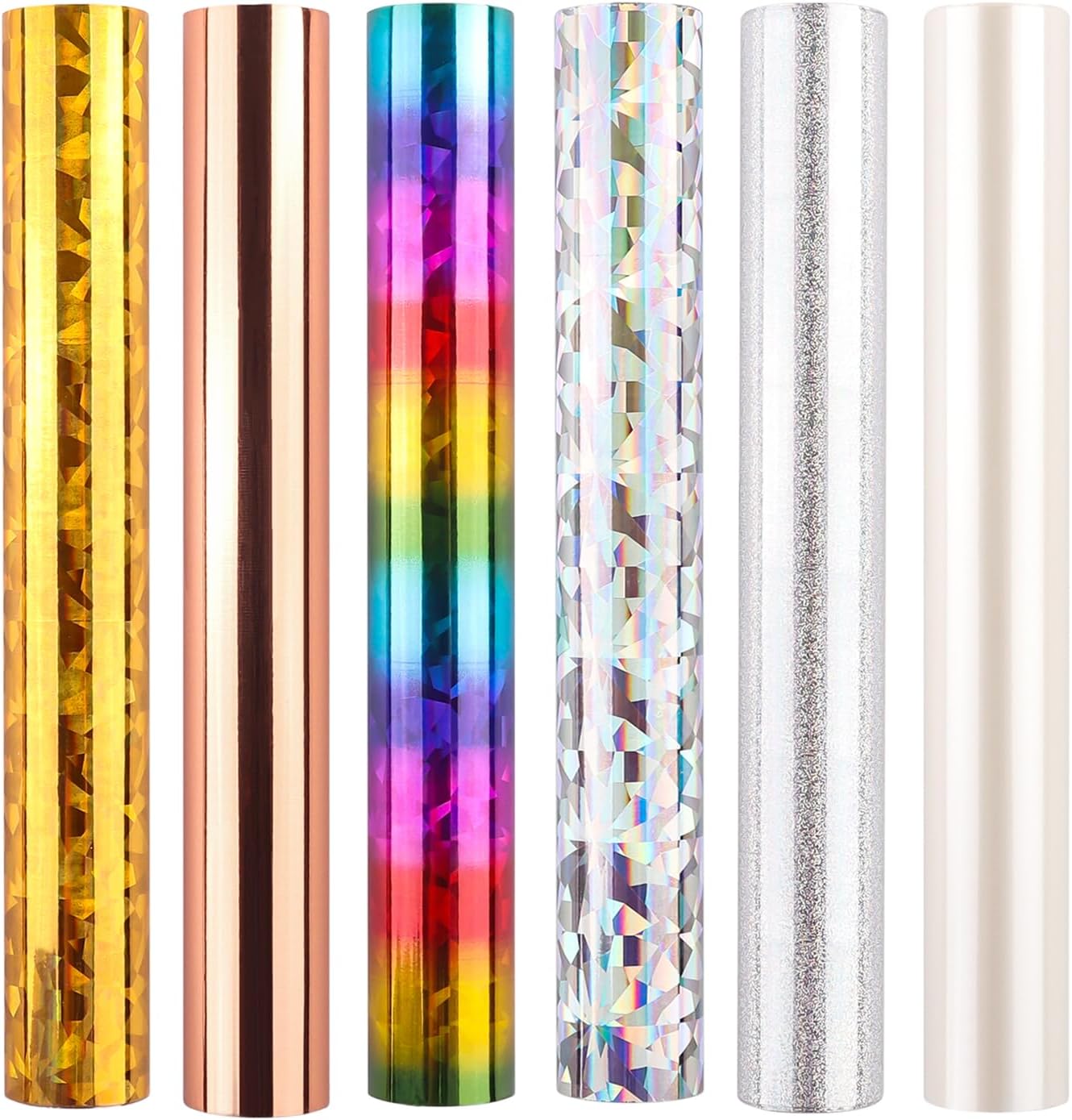 Briartw 6 Color Heat Activated Foil,9.84 Feet X 5.9 in/Roll Hot Foil Paper Transfer Sheets for Hot Foil Pen and Hot Stamping Foil Machine,for Cards Making,Invitation,Papercrafts