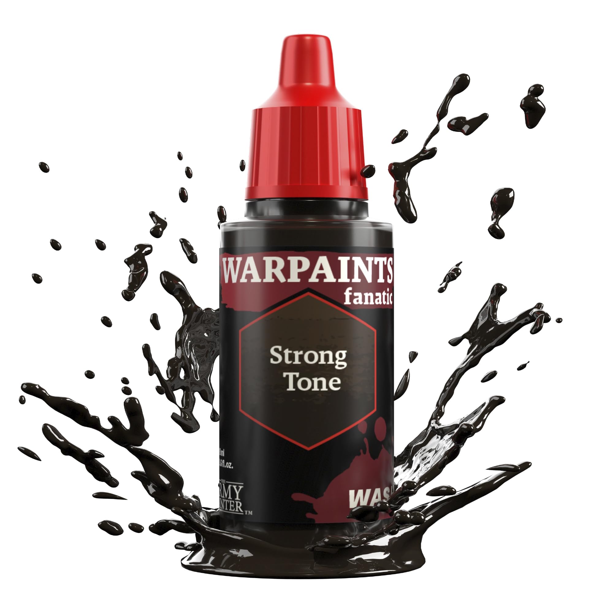 The Army Painter, Warpaints Fanatic Washes Strong Tone Single Acrylics, Miniature Hobby Painting, Quality Paint for Miniature Wargaming
