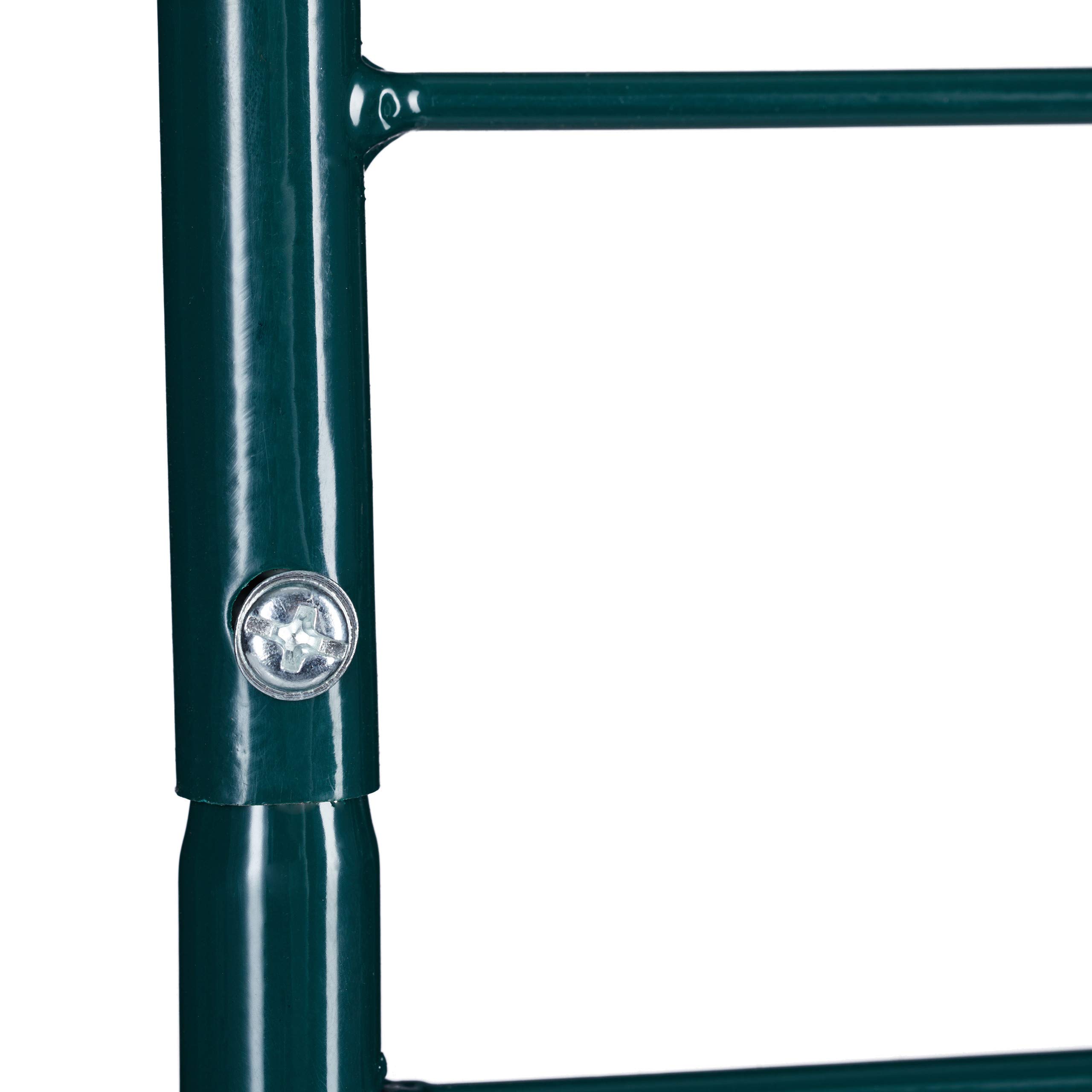 Relaxdays Treillis Jardin Fer Set de 2 clôture Plante grimpante Grille Fleurs Arceau Rosier 180 x 50 cm B, Vert foncé