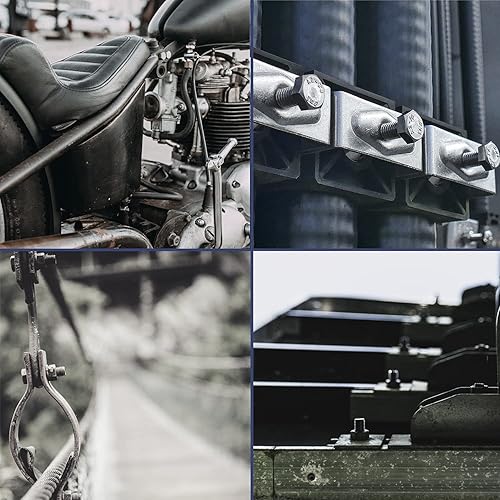 Vista 6 de Juego surtido de 265 tuercas y pernos hexagonales de acero al carbono de 1/4"-20, 5/16"-18, 3/8"-16, 1-1/2", 2