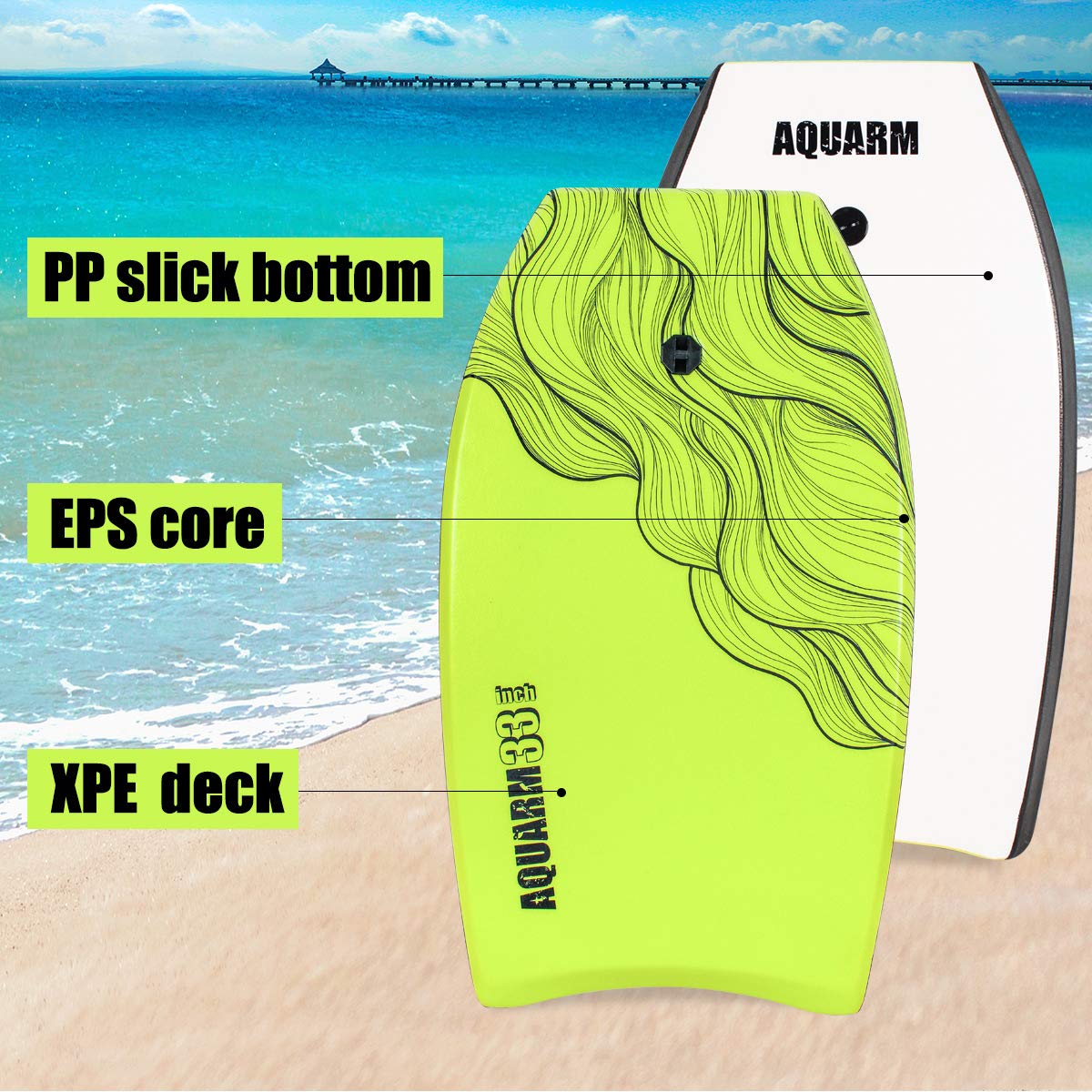 Snapklik.com : AQUARM 33 Inch Bodyboard