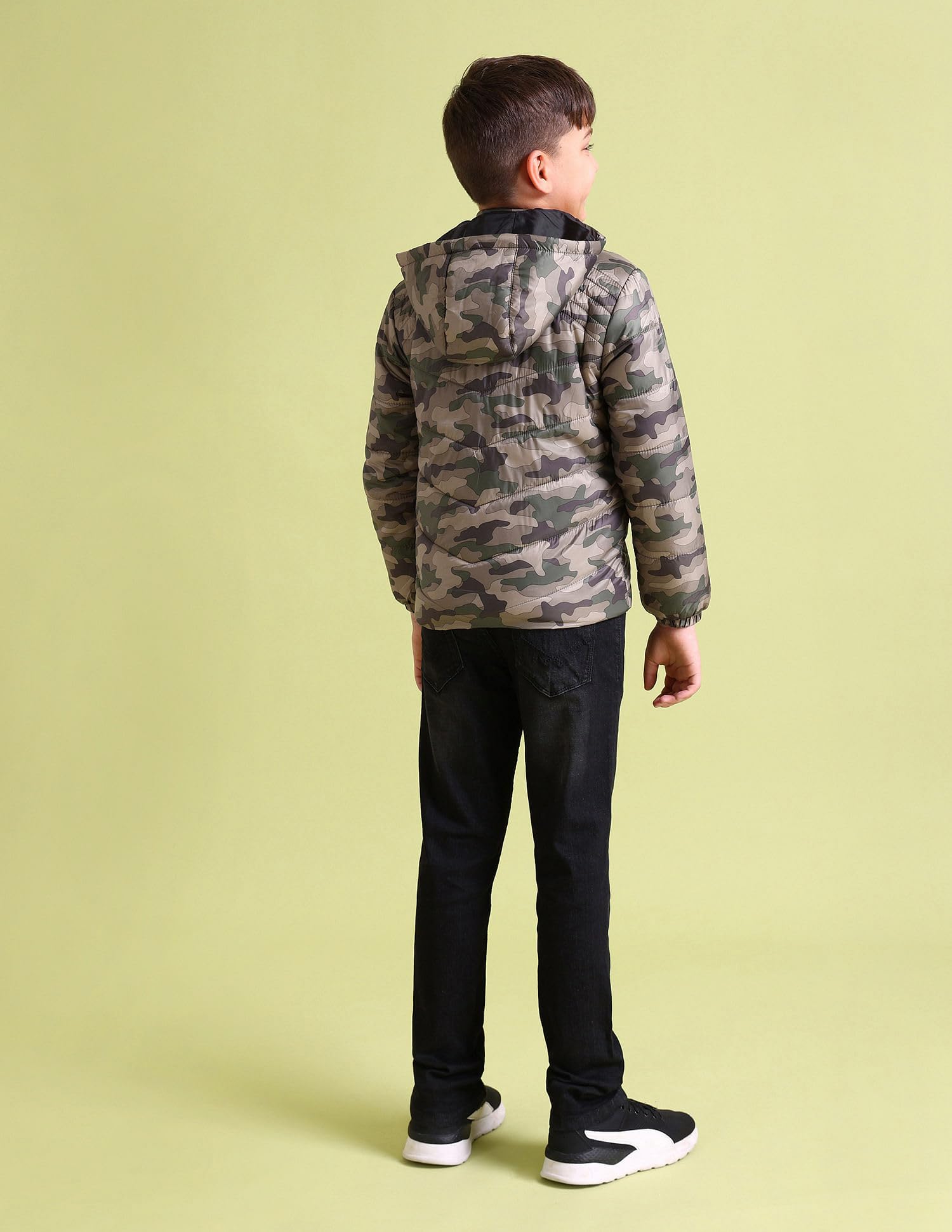 U.S. Polo Assn. Kids Regular fit Polyester Hooded Jackets (UKJCK0082_Green_8-9Y) 2
