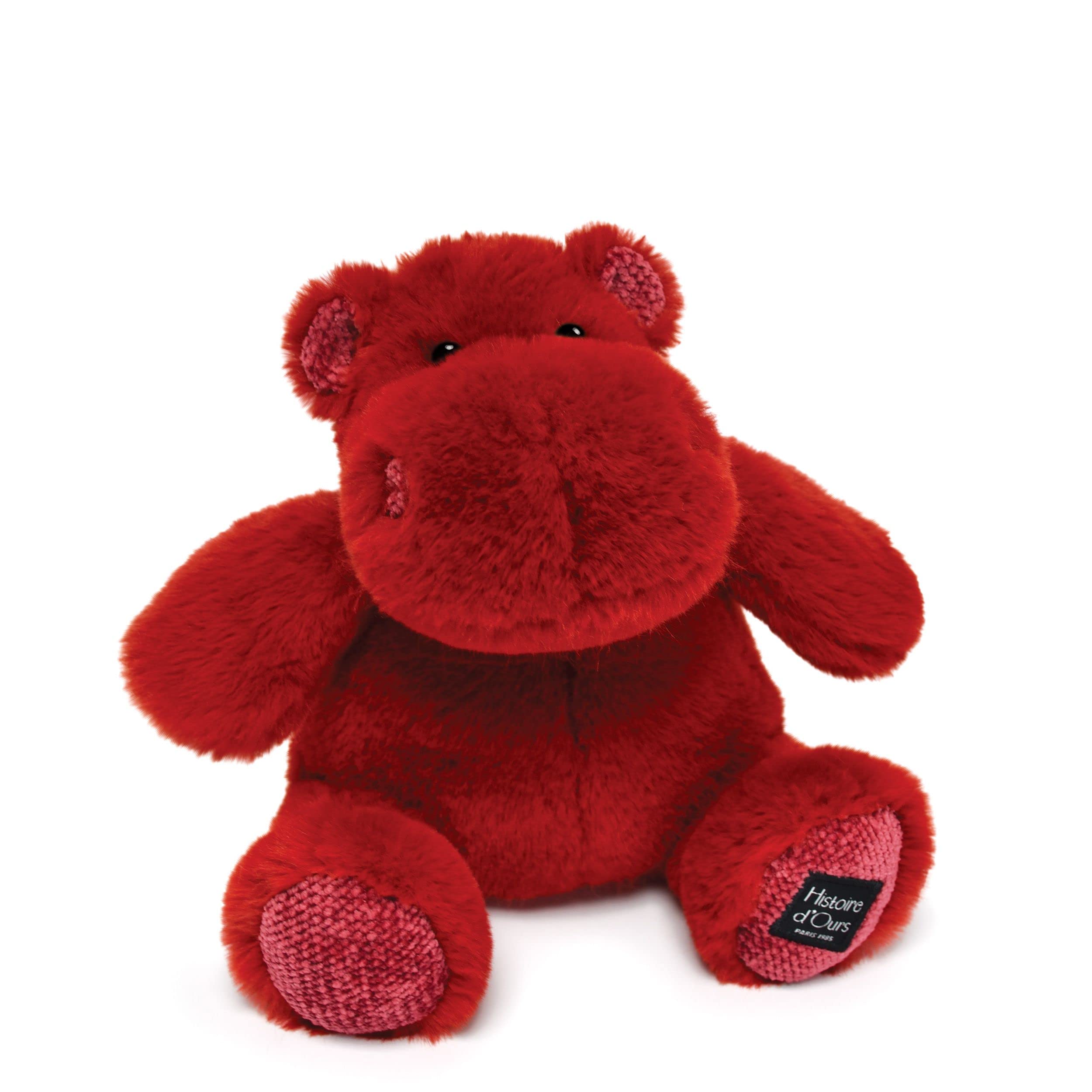 Doudou et Compagnie Histoire d'Ours - Hippo - Hip'Kiss - Red - 25 cm - HO3103