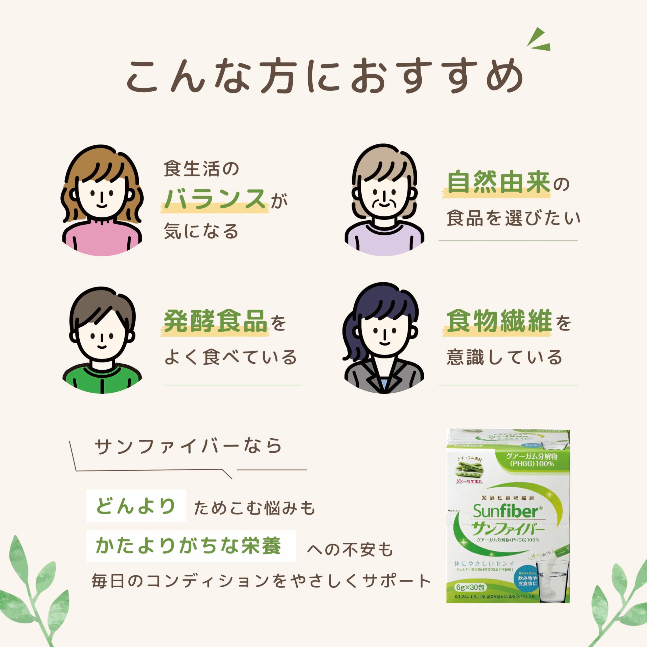 タイヨーラボ グアー豆食物繊維 サンファイバースティック 6g×30包