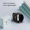 MX European (Schuko) to India Plug Adapter | Type E/F to Type D Travel Adapter 5A | Pack of 2, Black | Compatible with European Devices in India gallery image