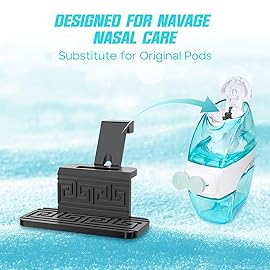 FireAnt Silicone Saline Pods Refills Accessories Compatible with Navage Nasal Care, 16 Pack Reusable Silicone Salt Pads Refills Replacements, Easy Operation (Black 16 Packs)