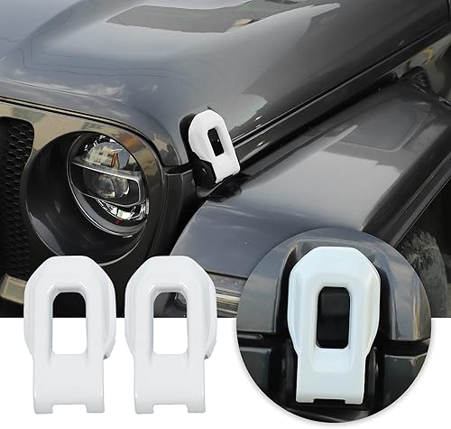 Miniatura 64 de Voodonala Para Jeep JL ABS Capó Cierres de Hebilla del Motor Cierre de Capó Cubierta Decoración Cubierta de Protección para Jeep Wrangler JL JLU Azul
