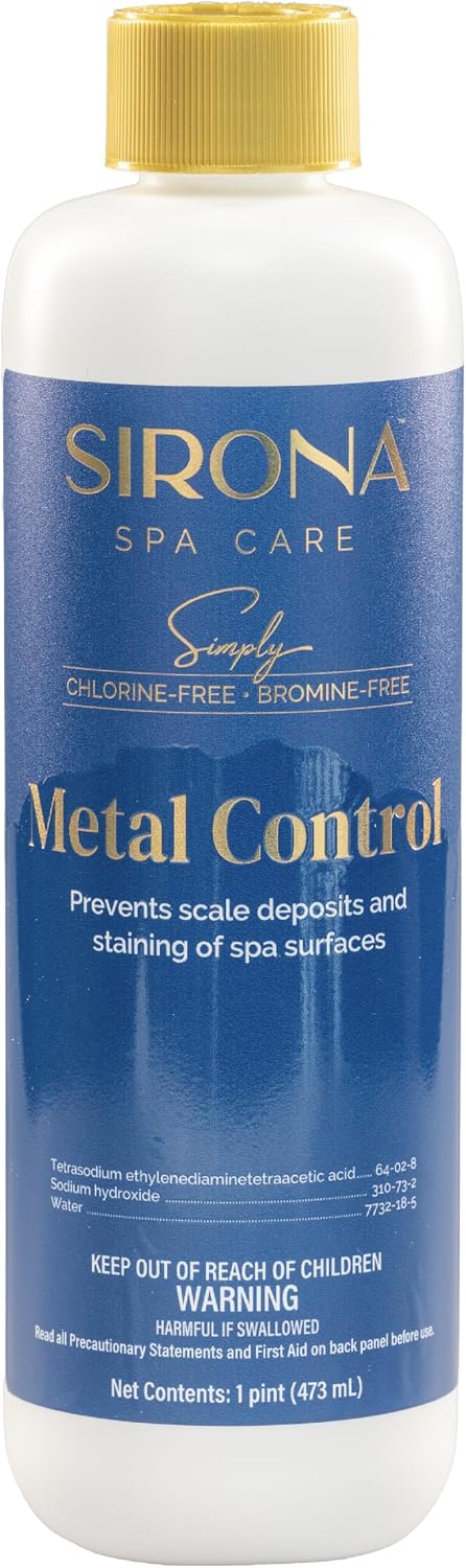 Sirona Spa Care Simply Metal Control – for Use with the Sirona Simply Chlorine-Free & Bromine-Free System for Spas & Hot Tubs, 16 fl oz (82105)