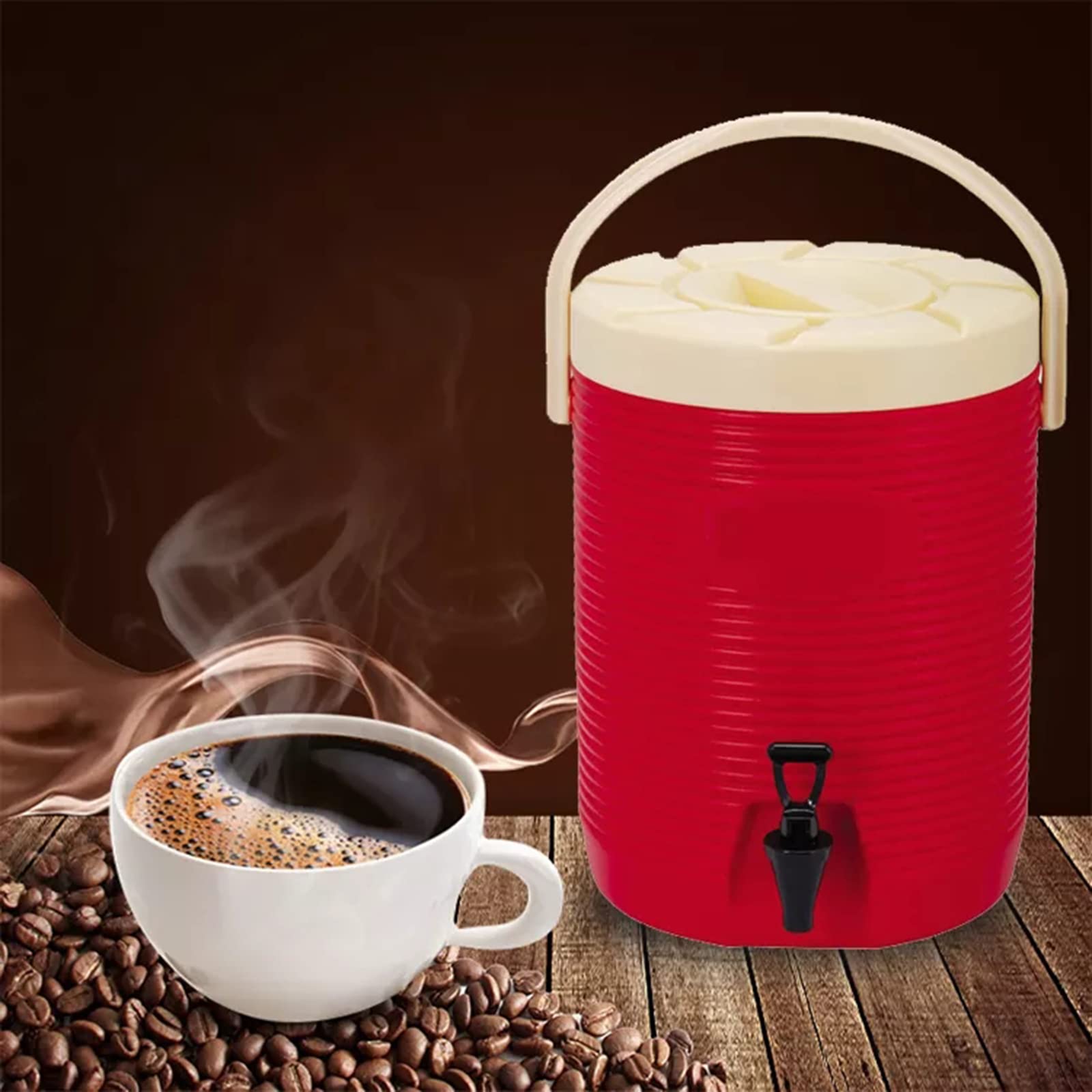 Urna per caffè, Distributore Automatico di Bevande in Acciaio Inox, Adatta per Conservare Latte, Vino Rosso Caldo, Zuppa Calda, caffè E Succo di Frutta Durante Le Riunioni di Famiglia,13L