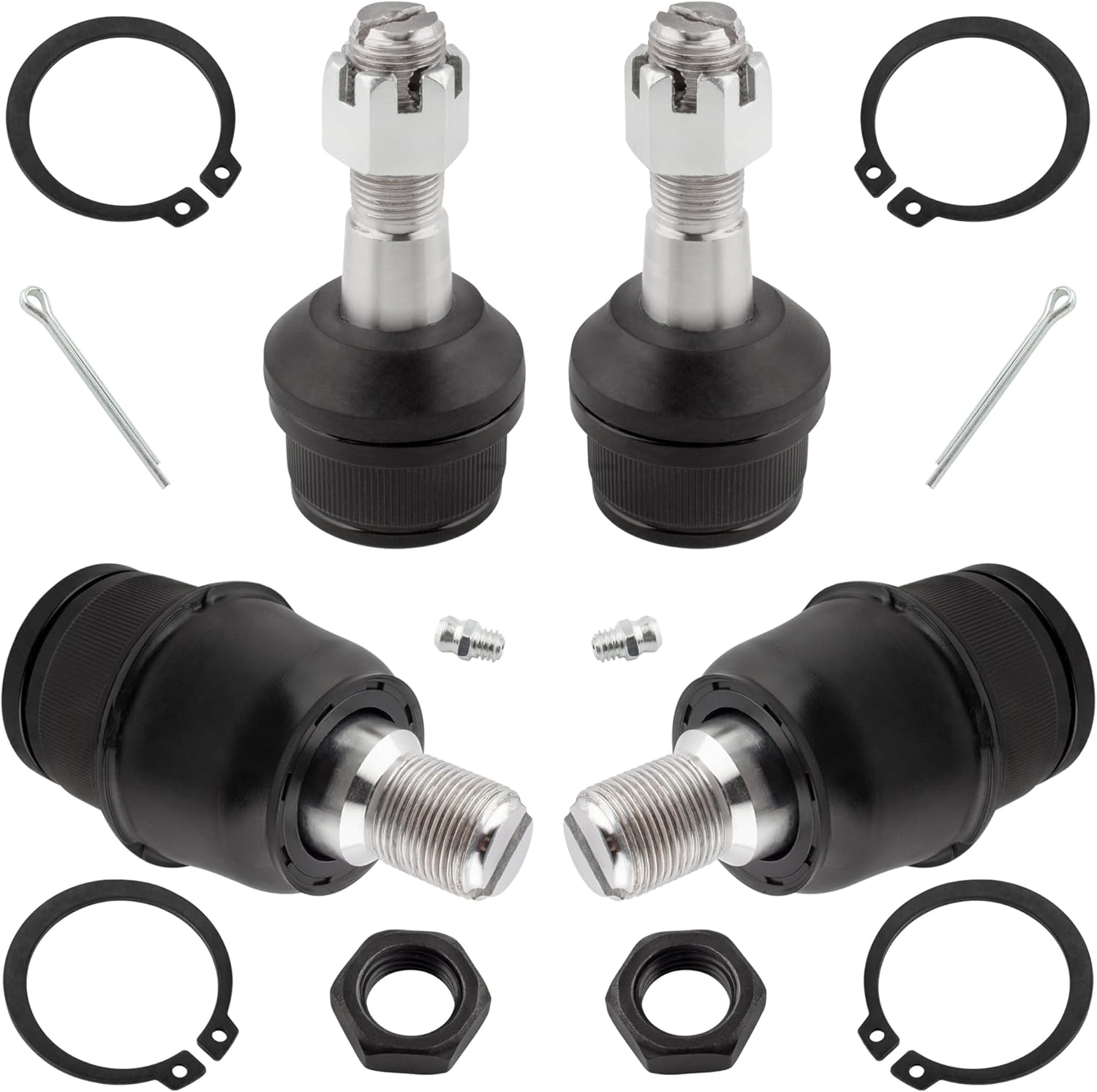 4PCS 4WD Front Upper Lower Suspension Ball Joints for Ford F-250 F-350 F-450 F-550 Super Duty Excursion Heavy Duty Ball Joints Kit 2000 2001 2002 2003 2004 2005 K8388 K8607T