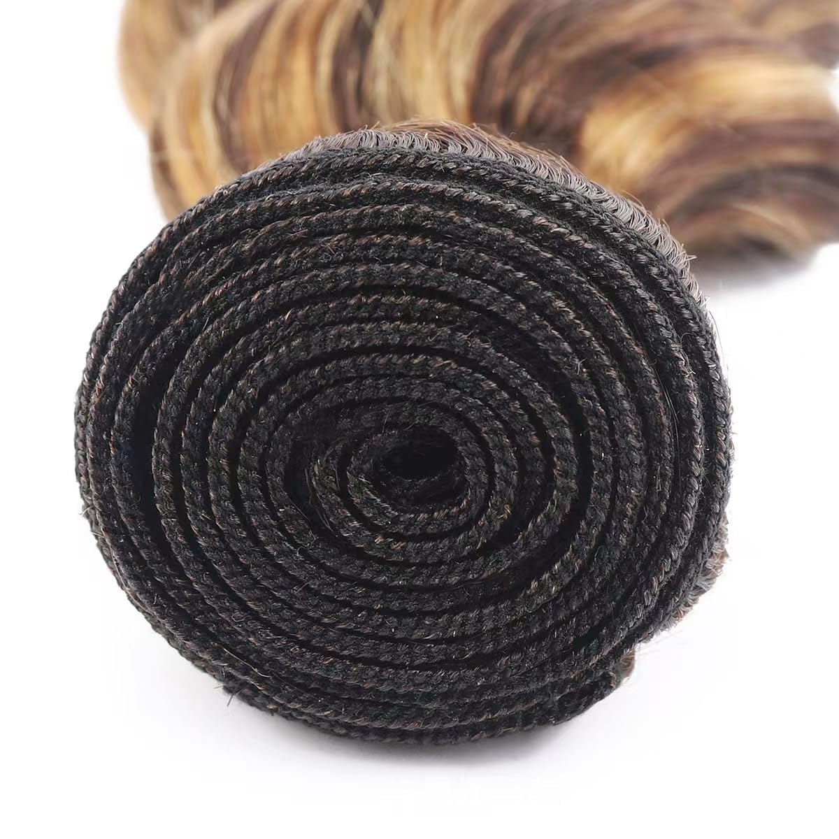 Ombre Deep Curly Bundles P4/27 Human Hair Bundle Unprocessed Virgin Hair Extensions Piano Color Brown and Blonde Highlight Loose Deep Wave 20 22 24 Inch