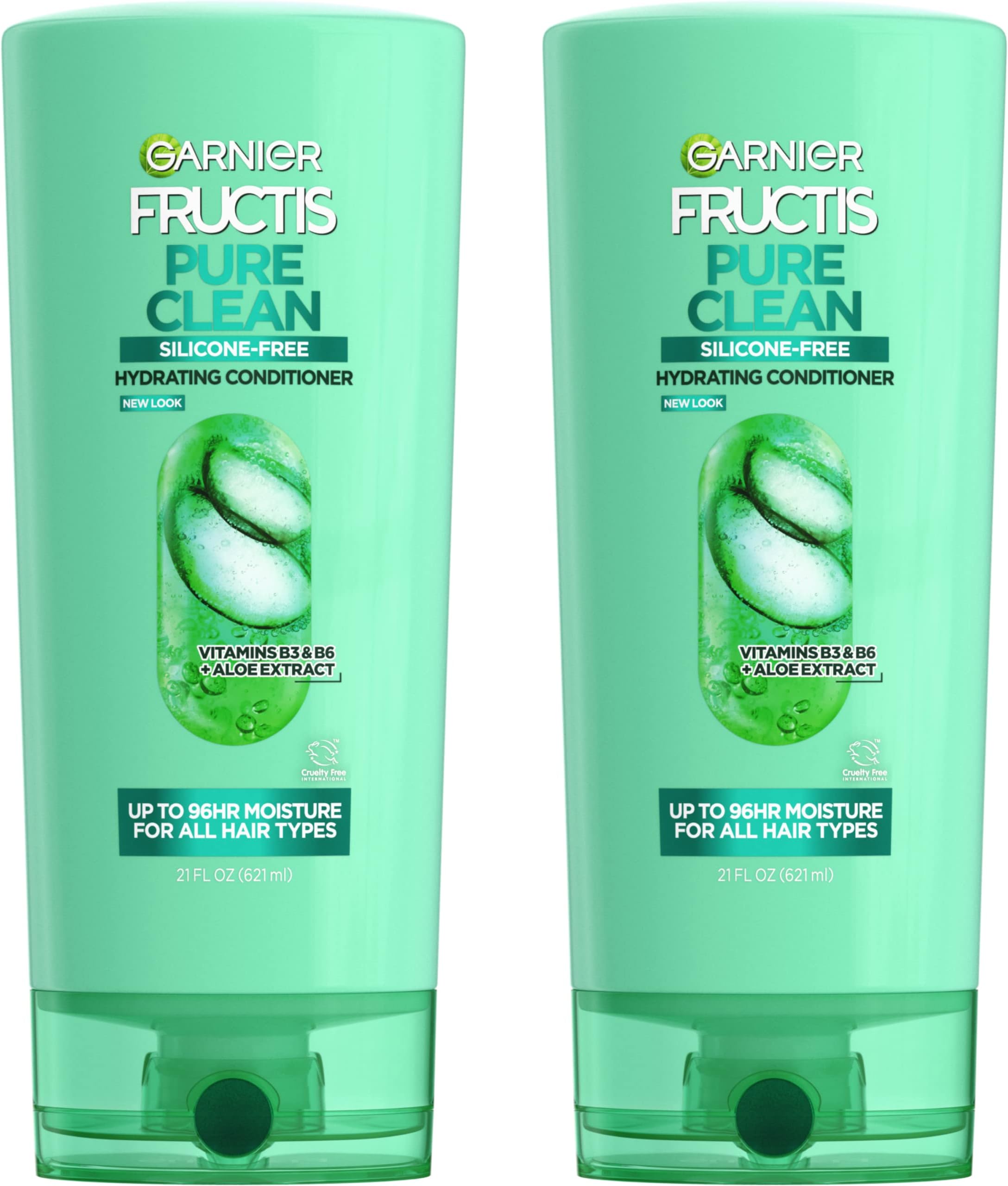 Fructis Pure Clean Hydrating Conditioner, 21 Fl Oz, 2 Count (Packaging May Vary)