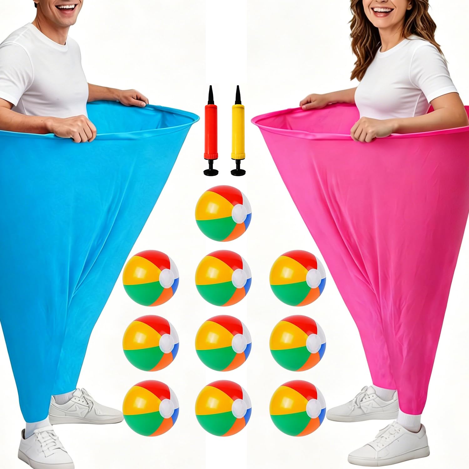 Granny Pants Yard Game Set with 10 Balls, 2 Air Pumps, Lawn Games Garden Outdoor Party Game for Adults Teens