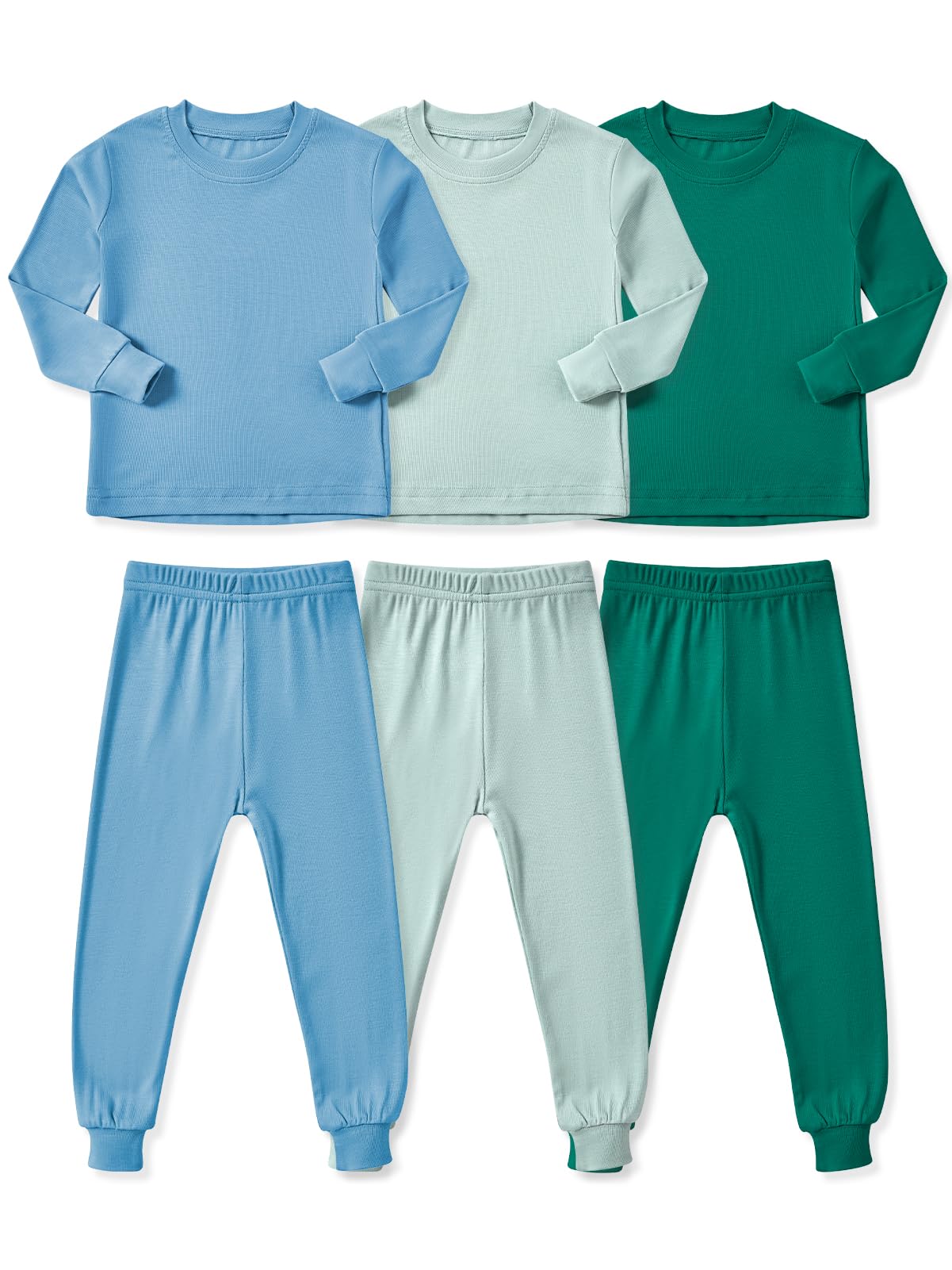 HAPIU Rayon from Bamboo Toddler Pajamas Set, Pjs Baby Kids Girls Boys