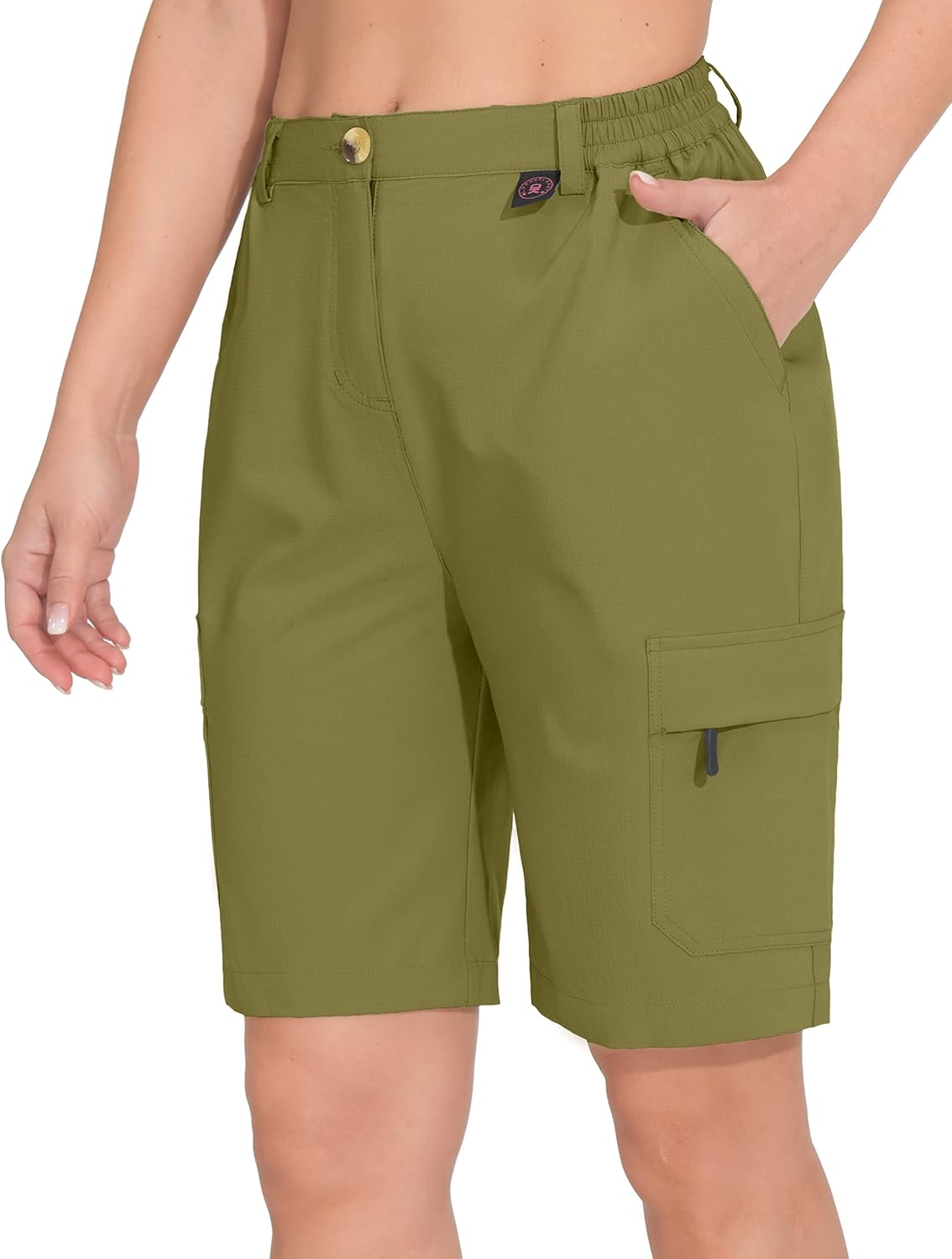 Little Donkey Andy Women's Hiking Cargo Shorts 10 Inches Lightweight Outdoor Golf Casual Shorts with 6 Pockets