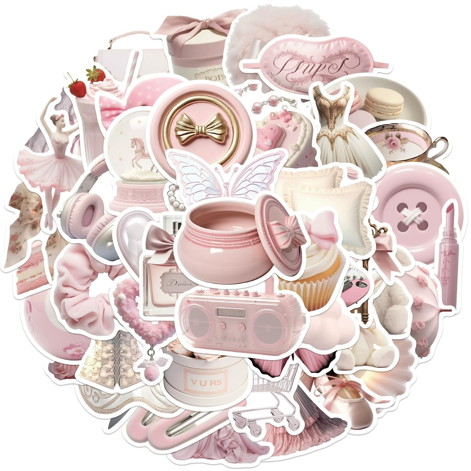 Gentle Ballet Style Graffiti Stickers 50PCS for Teens Girl Adults Kids,Vintage Ballerina Party Waterproof Decals for Water Bottles Laptop Phone Luggage Skateboard Bike Guitar Scrapbook Helmet Journal - Image 3