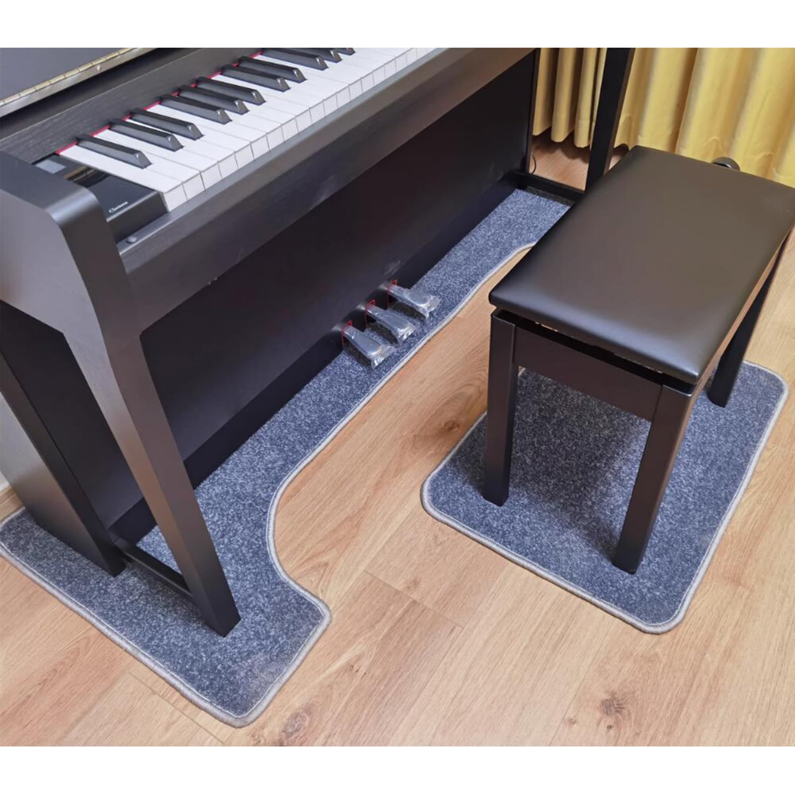 Alfombra de Insonorización for Piano, Alfombra para Vertical Piano, Protector de Alfombra de Piano Vertical Alfombra Antideslizante Alfombrilla Absorbente Manta Insonoriz(Navy)