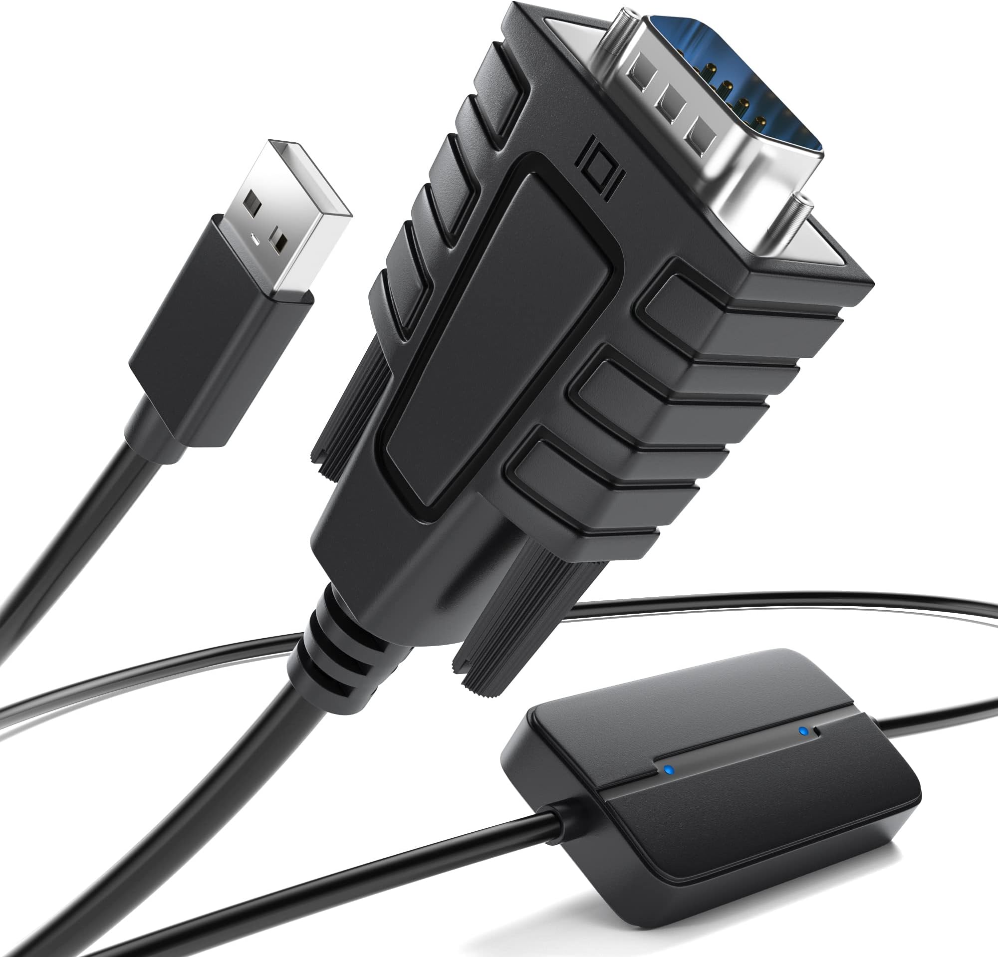 DriverGenius USB232A-E-A | USB to Serial/RS232 (DB9) Adapter โ A Reliable Tool for PLC Programming, Robot Control, Data Acquisition, and Embedded System Development ใ4pcs/Packageใ