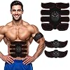 Abs Trainer, EMS Training Device, Abdominal Muscle Trainer, Abdominal Trainer with 6 Modes & 9 Intensities, Portable Muscle Stimulator, for Abdomen, Arm, Leg Fitness Training